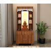 Atharv Engineered Wood Home Temple With Inbuilt LED Light System (Exotic Teak)