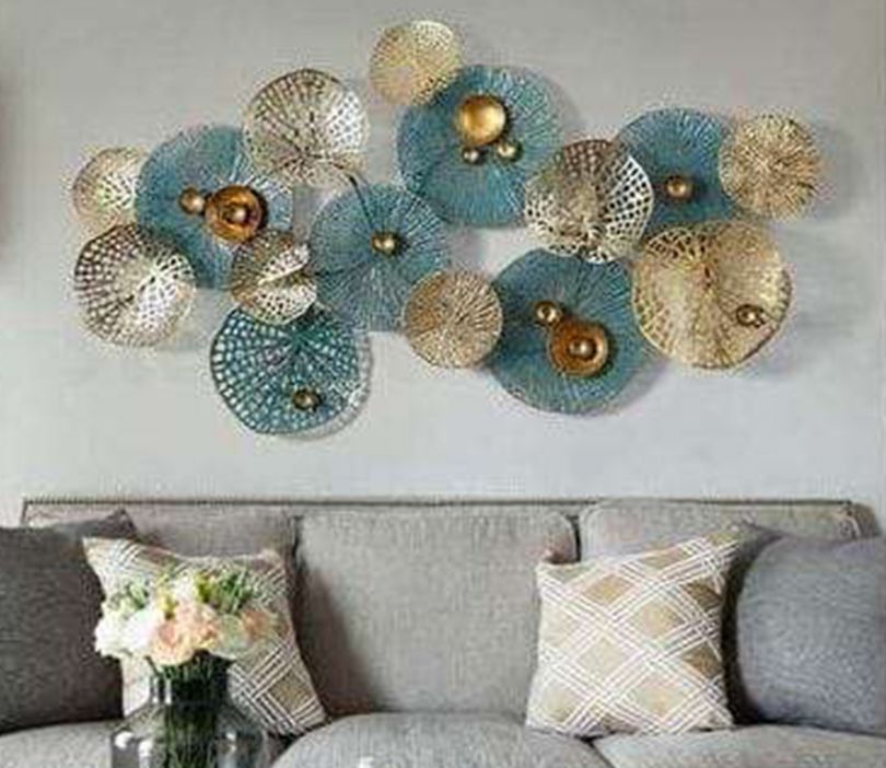 Creative Teal Metal Wall Art