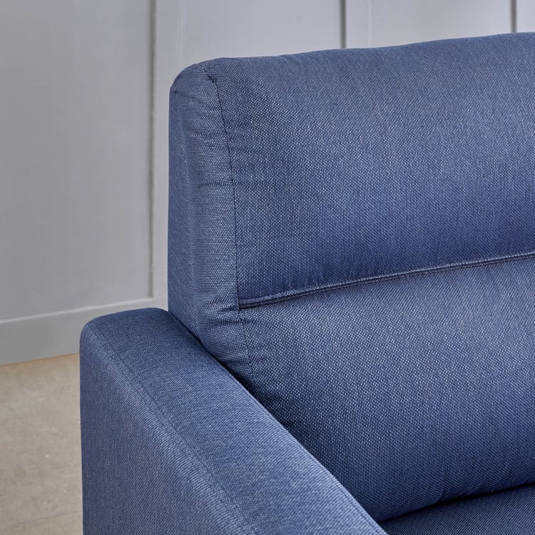 Helios California Fabric 3+1+1 Seater Sofa Set - Blue
