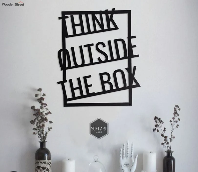 Think Out Side The Box Metal Wall Art