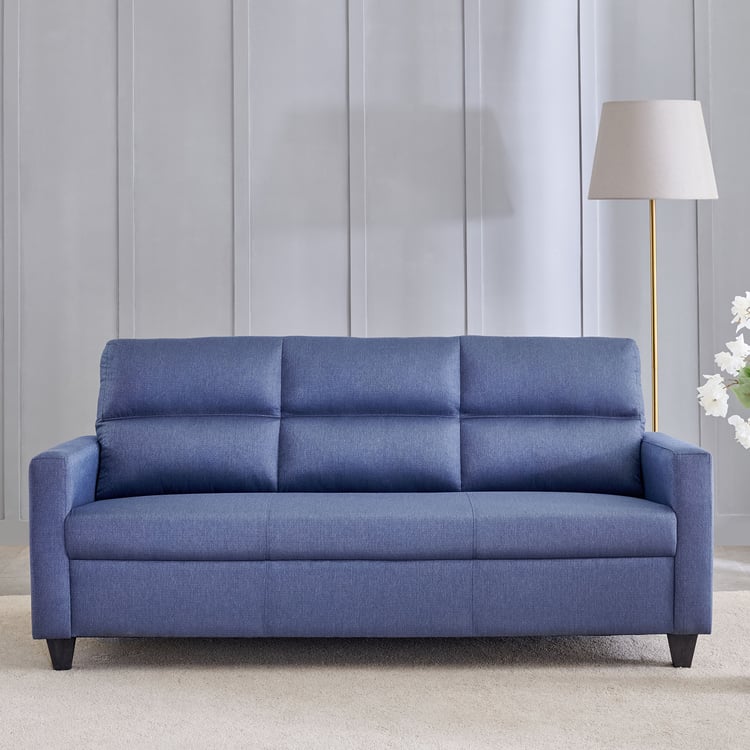 Helios California Fabric 3+1+1 Seater Sofa Set - Blue